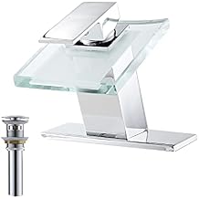 Bathroom Faucet Waterfall Single Handle One Hole Chrome Modern Solid Brass Lavatory Sink Faucet