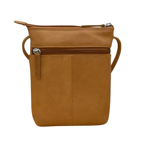 Image of ili New York Leather Mini Sac Crossbody - Genuine Leather Crossbody Bags for Women with RFID Blocking, Adjustable Strap