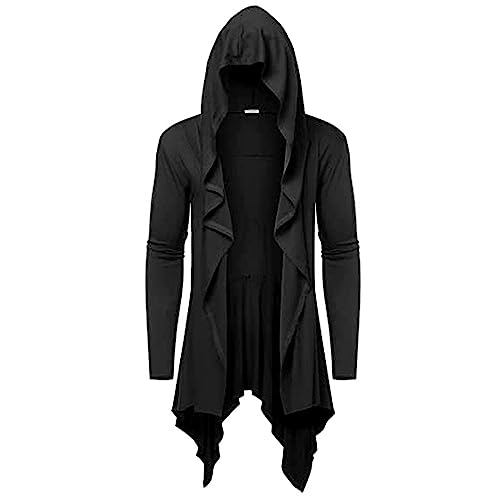 Veste à capuche vintage pour homme - Costume d'Halloween Assassin's Creed Renaissance médiévale - Veste légère avec fermeture éclair - Cosplay - Manteau...