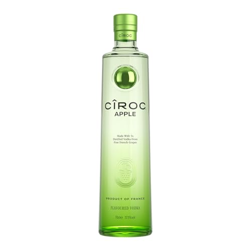Cîroc Apple Vodka, 37.5% vol, 70cl, Sabor a Suculentas Manzanas Verdes, Toques de Vainilla y Cítricos