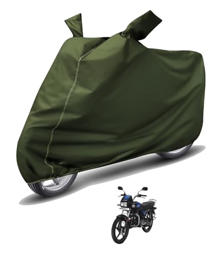 Image of Auto Hub Waterproof Bike Cover Compatible with Hero Splendor Plus Dustproof, UV Protection Two Wheeler Bike Splendor Plus Cover - Green