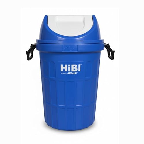 Image of HiBi Swing Bin 75 Litre Large Outdoor Waste Bin (Blue)