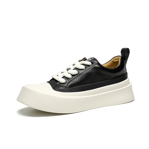 BEAU TODAY Platform Sneakers for Women, Womens Fashion Sneakers, Breathable Comfort Casual Tennis Shoes, Lightweight Lace-up Shoes for Travel Gym Work