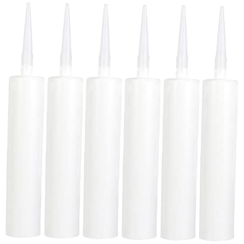 Tofficu 6 Piezas Tubos de Reutilizables Tubos Vacíos para Masilla Calafateo Resistentes y Duraderos para Bricolaje y