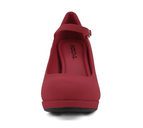 Image of Soda inchAyden inch ~ Women Mary Jane Ankle Strap Cushion High Heel Pump Shoe