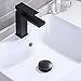 KES Pop Up Drain with Overflow with Detachable Hair Catcher Sink Drain Strainer for Bathroom Sink Drain Matte Black, S2018A-BK
