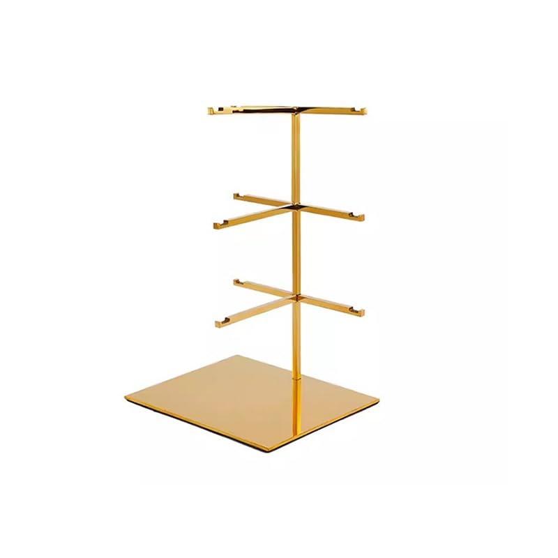 Brillenständer für Brillen, Lesebrillen, Schaufenster für Brillen, Sonnenbrillen, Brillen, Präsentationsständer für Zuhause oder Brillengeschäft, goldfarben, 18 x 15 x 43 cm