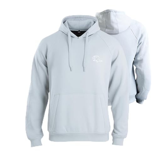 J.A.G. Motorcycle Protective Hoodie for Men Armored Riding Jacket w/Aramid Lining for impact | All-Season Hoodie Sweater