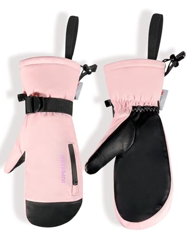 Supertrip Ski Mittens Men Women, Waterproof Snowboard Mittens Gloves Touch-Screen Anti-Slip Snow...