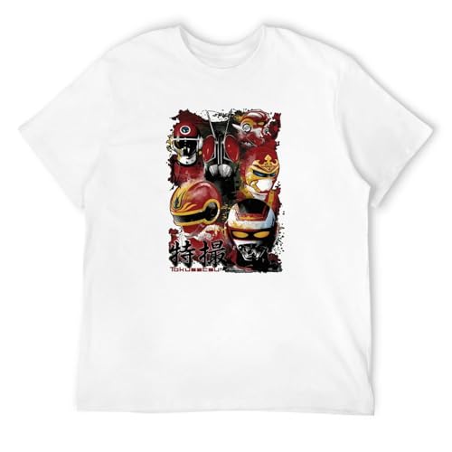 LAO CHEN PI Jaspion T Shirt Tokusatsu Assemble S Color Graphic White 3XL
