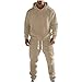 amropi Trainingsanzug Herren Jacquard Jogginganzug Kapuzenpullover und Jogginghose Sportbekleidung Khaki, L