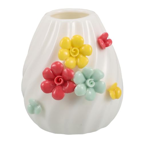 Alipis Decoración De Cerámica Textura Jarrón Decorativo para Estantería Flamboyante para Sala