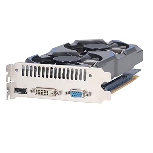 Image of ASHATA 750TI 2GB GDDR5 128Bit Gaming Graphics Card, Cooling Fans PCI Express 3.0 x 16 Graphics Card with DVI VGA Interface, Low Noise Computer Video Graphics Card