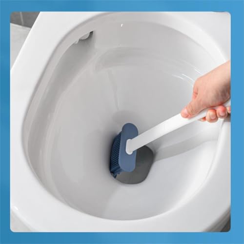 Silicone Toilet Brush, Two Quick Draining Integrated Wall-Mounted Installation Flexible Toilet Bowl Brush,Easy to Clean Waterproof Multi-Scenario Universal Cleaning Brushes for Bathroom - image 4