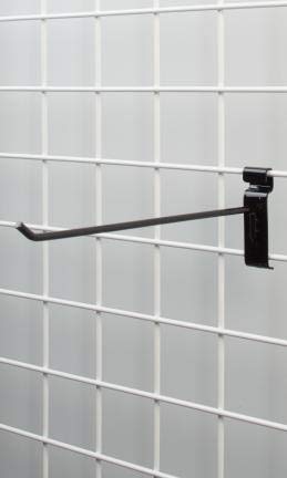 12 Inch Black Peg Hook For Wire Grid - Pack Of 50 - For Use With 3” On Center Wire Grid And Slat Grid Panels - Metal Display Hooks For Gridwall - Great For Retail, Convenience, And Thrift Stores #TOP1