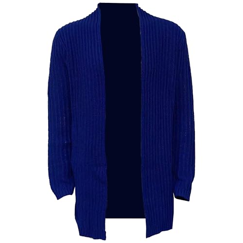 Men Open Front Long Sleeve Knit Cardigan Shawl Collar Sweater with Pockets Shawl Collar Open Front Knit Sweater