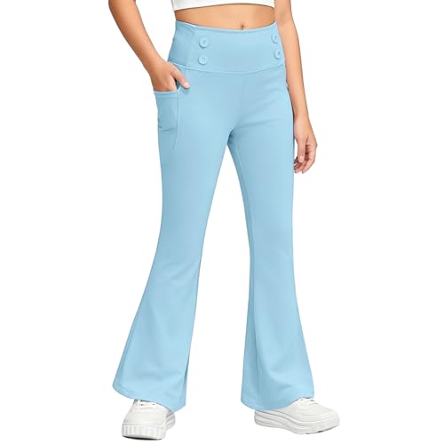 Pantalones de corte de bota con forro polar térmico para niñas
