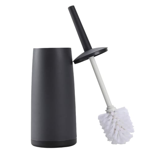 QUMIIRITY Cepillo para Fregar Cuencos Mango Largo, Escobilla para Baños en Abs Negro, Herramienta de Limpieza Profunda para Inodoros, Práctica para Hogar y Oficina, Soporte Estable