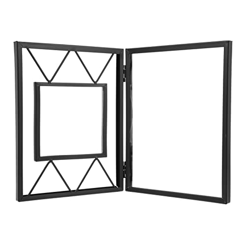 CLISPEED marco de la foto fotos marco de la vendimia marcos de pared imagen pequeña mini decoración escritorio home decor titular de la foto de escritorio marco de hierro Vidrio Black