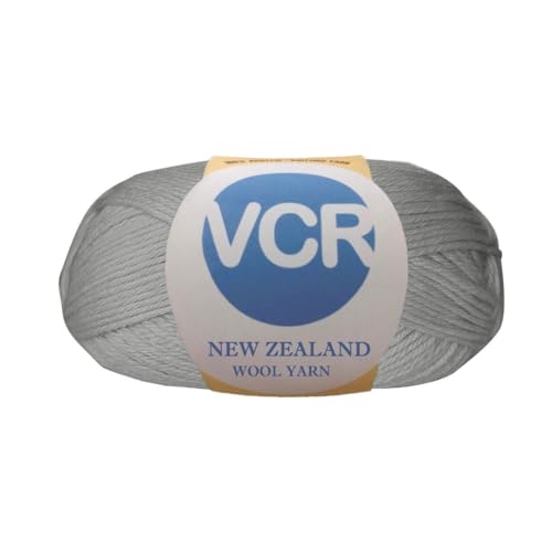 Image of VCR Grey Chunky Wool Yarn, 100 Grams, Hank, 196 Meters, 100% New Zealand Wool Knitting Yarn, Soft Crosia Thread Suitable for Baby Blankets & Booties Pack of 1