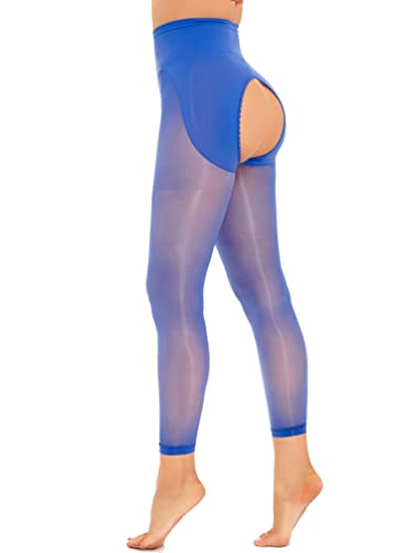 TiaoBug Women's Glossy Control Top Toeless Tights Stockings Stretchy High Waist Pantyhose Hosiery4