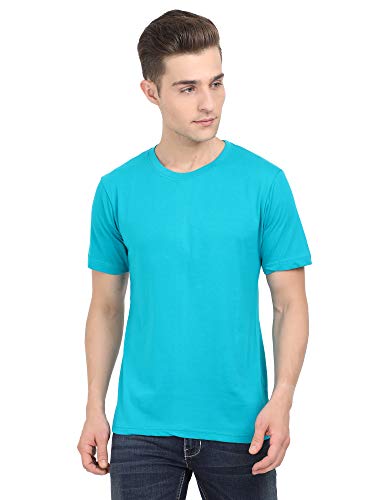 Image of FLEXIMAA Men's Cotton Round Neck Plain Half Sleeve T-Shirt
