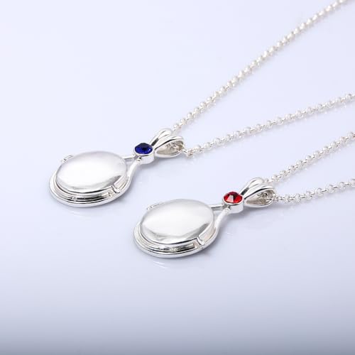 Meerjungfrau Medaillon Halskette Silber Edelstahl H2O Medaillon Meerjungfrauen Anhänger Schmuck Halsketten 3pcs Set Geschenk Für Frauen Mädchen