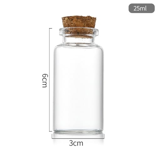 soulnioi 16PCS Mini Glass Jars Bottles with Cork Stoppers,Small Glass Bottles with Lid for Wish Bottles Baby Shower Gifts - Image 2