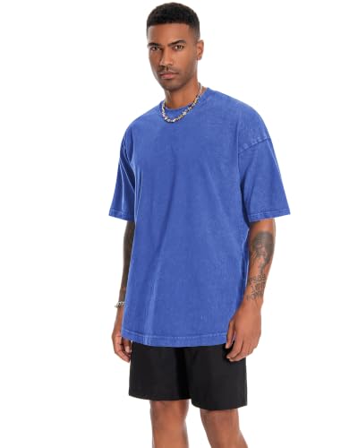Image of Oversized Tshirts for Men Short Sleeve Vintage Washed Basic Loose Tees 2026