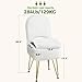 GREENSTELL Vanity Stool Chair with Storage and Folding Back, 13.4