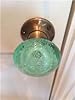 Chattels Beautiful Pair of Large Contemporary/Retro Round Mint Green Smooth Bubble Glass Antique Bronze Brass Mortice Door Knobs/Handles BDK-MG-AB #2