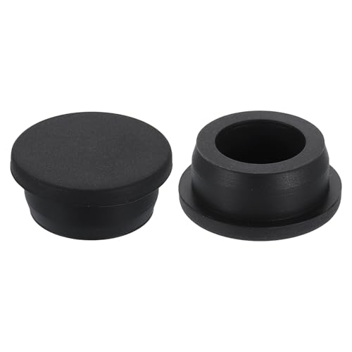 Image of uxcell 2Pcs Silicone Hole Plug, Waterproof Round Rubber Stoppers Bottle Seal Plugs Tube Pipe End Caps for 31mm /1.22 inch Hole for Bathtub Bottle, Black