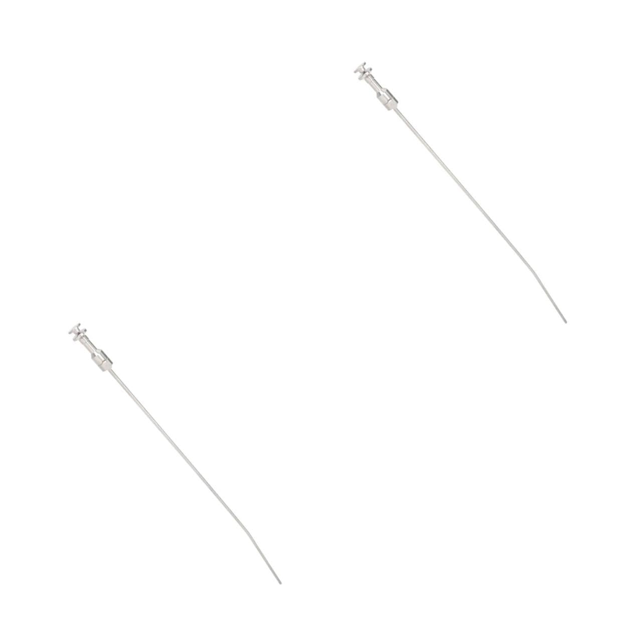 Mikikit 2pcs Cow Insemination Device Cattle Bat Pad Tool Insemination Needle Devices Artificial Insemination Equipment Showing Hammock Sprayer Pet Scratch Holder Kit Silver Stainless Steel