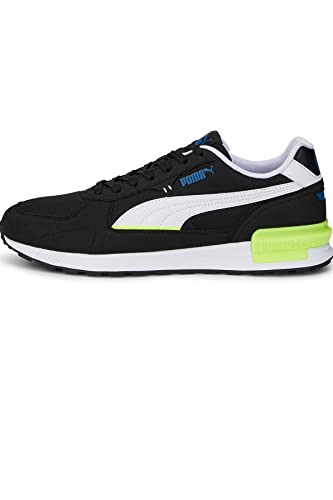 Image of Puma Unisex-Adult Graviton Black-White-Lime Squeeze-Lake Blue Sneaker - 9 UK (38073823)