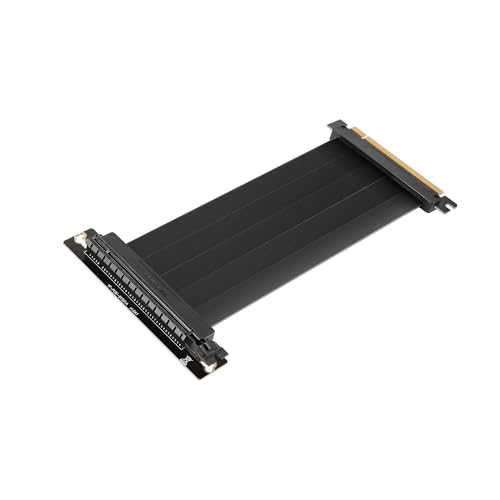 Mars Gaming MCA-PCIE40, GPU-Riser-Kabel PCIe 4.0 x16, Flexibles und Ultrastabiles Design, 90º-Stecker, 30AWG-Kupferkabel mit EMI-Abschirmung, Hochgeschwindigkeits-Datenübertragung, 300mm
