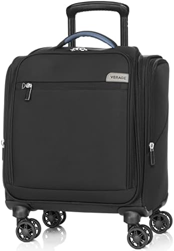 VERAGE Carry On Underseat Luggage with Wheels & USB Port, Wheeled Spinner Bag Carry-on Luggages for Airlines, Lightweight Suitcase Men Women, Pilots and Crew (14-Inch Plus)