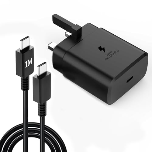 Problem Solve 45W Super Fast Charging Adapter with 1M Type-C Cable Compatible with Samsung Galaxy S24 Ultra iPhone 15 iPad USB-C Devices (white)