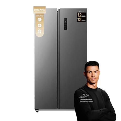 Dreame Gross 808L and Net 622L Side by Side Refrigerator, Total No Frost, Inverter Compressor, Aero Fresh Odor Control, LED Smart Lighting, Integrated Display, Titanium Silver