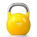 KHTO Kettle Bells – Competition Kettlebell 35 LB – Professional Grade Kettlebell for Fitness, Weightlifting, Core Training – Durable and Strong Design – 10-50 LB Color-Coded Collection