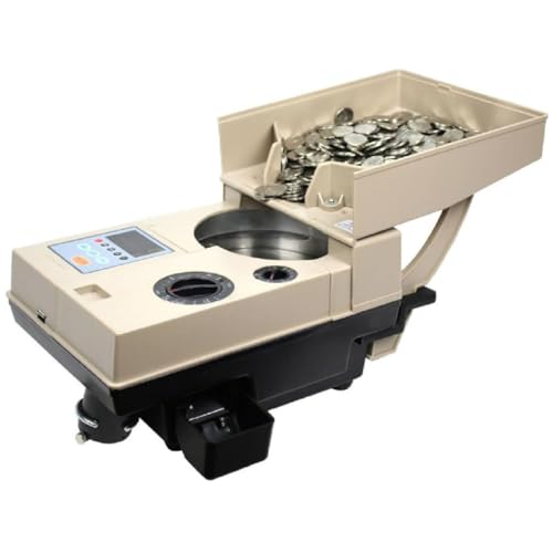 FENGSSLL Máquina Contadora De Monedas, Contadora Y Clasificadora Automática De Monedas, Clasificadora De Monedas Eléctrica, 1500 Monedas/min Y con Precisión, como Sistemas Financieros, Bancos