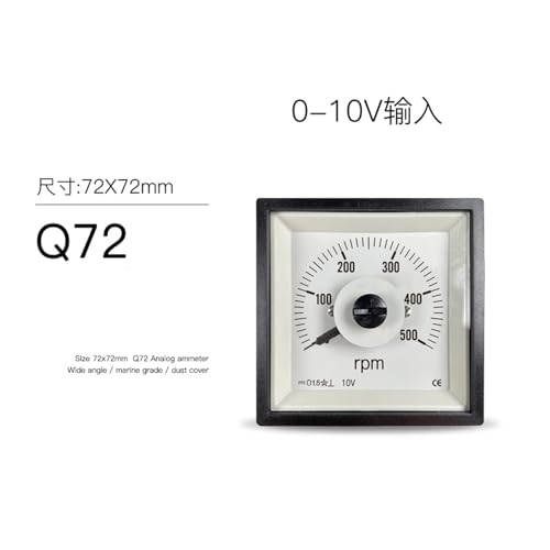 NURII Marine Tachometer, Q72-ZC, 10V Input 300rpm 600r/min 1500rpm(2500rpm/10V)