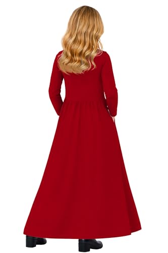 Image of Deerose Girls Maxi Dress Short Sleeve Casual Long Dresses with Pockets 5-14 Years