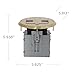 RACO 6239BP Floor Kit with Recessed Duplex 15A TR Device and Adjustable Steel Box, 1-Gang, Brass