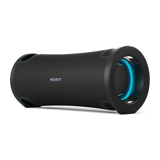 Sony ULT Field 7 - Kabelloser tragbarer Bluetooth-Lautsprecher mit ULT Power Sound, ultimativem Deep BASS, X Balanced Speaker, 30h Akku, IP67, wasserdicht, LED, Mikrofon, Gitarreneingang - Schwarz