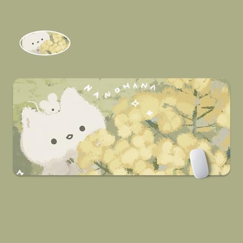 デスクマット レザー調 テーブルマット 猫のイラスト デスクプロテクター 防油 防水 防塵 570x330mm 掃除が簡単 ゲーミング パソコン 大型マウスパッド 画像06 オフィス 自宅用