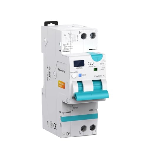 Disjoncteur différentiel intelligent WIFI RCBO 40 A réglable 1-20A protection surintensité