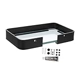 FRCOLOR ブラックアルミ製浴室壁掛け収納ラック 置物架 滑らかエッジで肌に優しい シャワー周り収納 フルスペース節約 トイレや洗面にも適用