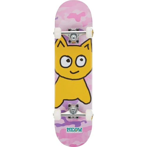 Meow Skateboards Big Cat Camo Pink Micro Complete Skateboard - 6.75