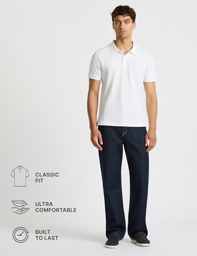 Camiseta polo clásica para hombre de algodón Good Earth®, de algodón australiano, con botones de nácar, prenda esencial diaria miniatura 6