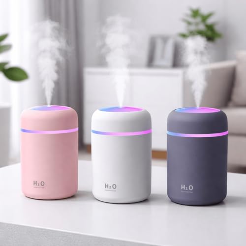 Image of Essential Oil Diffuser & Humidifier | Ultrasonic Cool Mist Aroma Diffuser with Multicolor LED Light | Air Freshener for Home, Office, Spa, Yoga, Bedroom & Car (H2O Humidifier,Pack of 1)